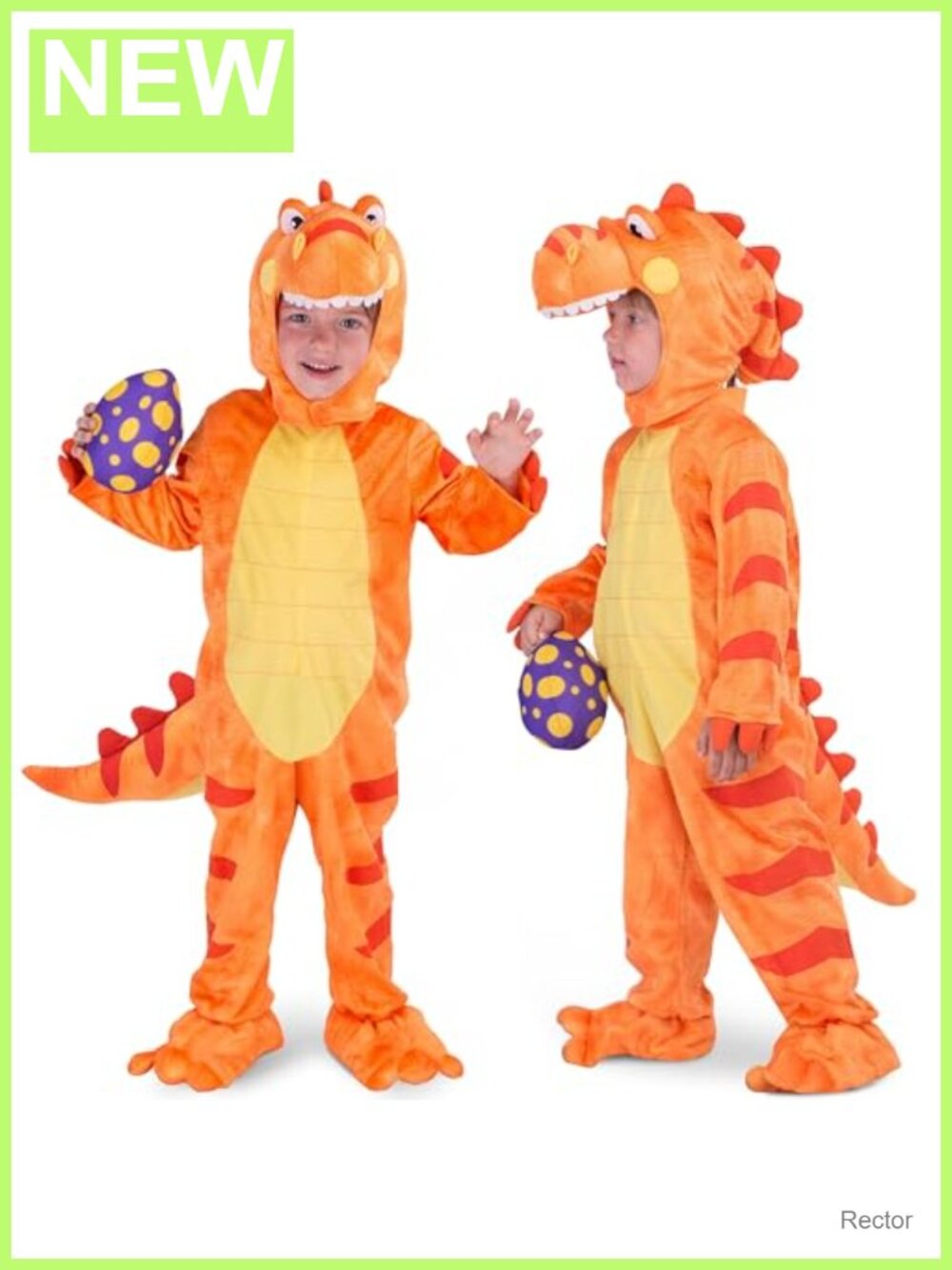 Toddler T-Rex Dinosaur Halloween Costume with Plush Egg